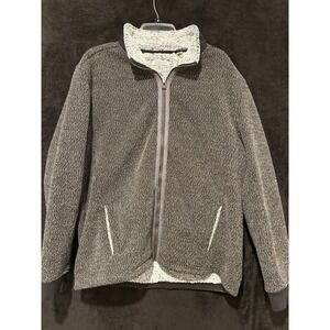 Williams & Kent Full Zip Jacket Sherpa Lined‎ Gray Men's XL Polyester Blend
